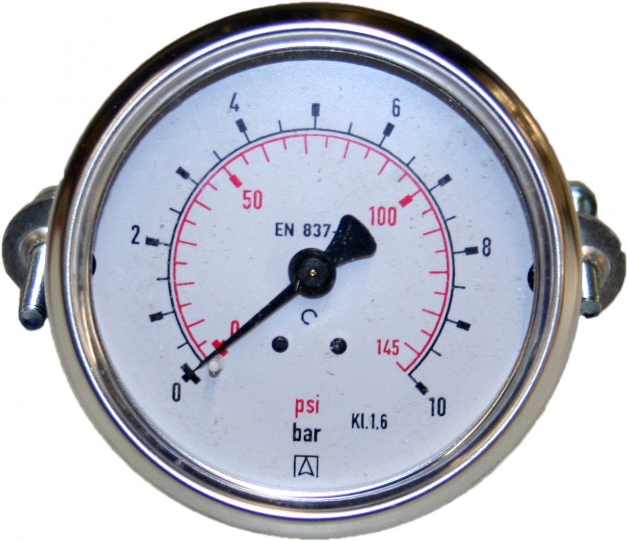 Pneumatik Manometer M-DH-40-0/4-1/8-St-bar/psi D=40mm Anschluss hinten 